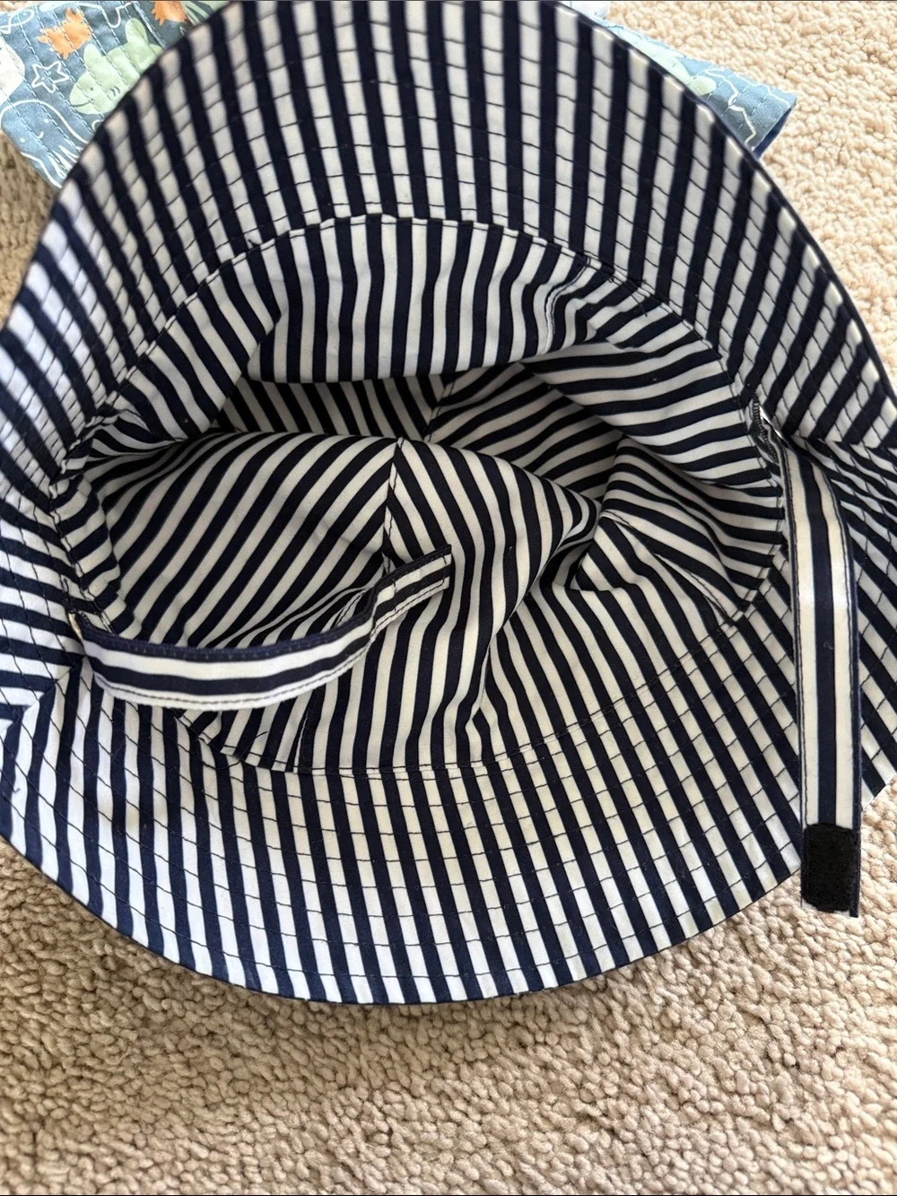 Reversible Sun hats for a little boy - 3 different sizes